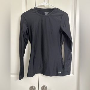 Women’s Black Athletic Workout Long Sleeve Shirt Size Small